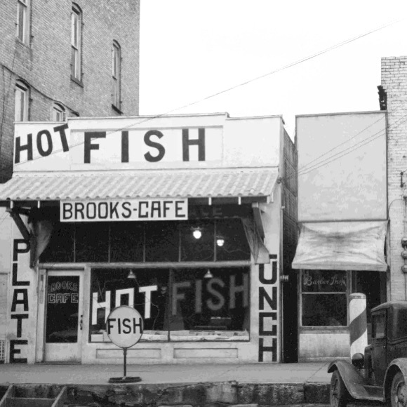Shawneetown, Illinois Fish Restaurant & Blairs Vintage Old Photo 8.5x11 Reprint - Picture 1 of 1